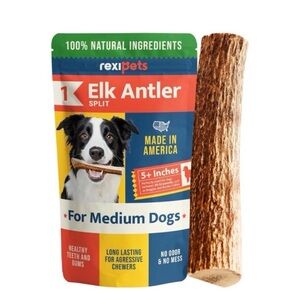 Natural Elk Antler Chew ( Split ) | For Medium Dogs